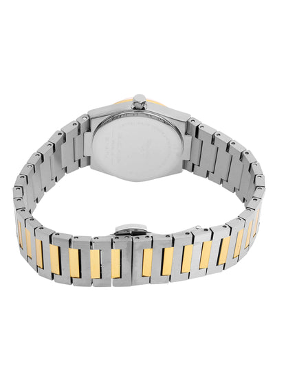Daniel Klein Analog Silver Round Dial Silver and Gold Case Silver and Gold Strap Quartz Water-Resistant Wrist Watch for Women Girls, Ladies DK.1.14177-5