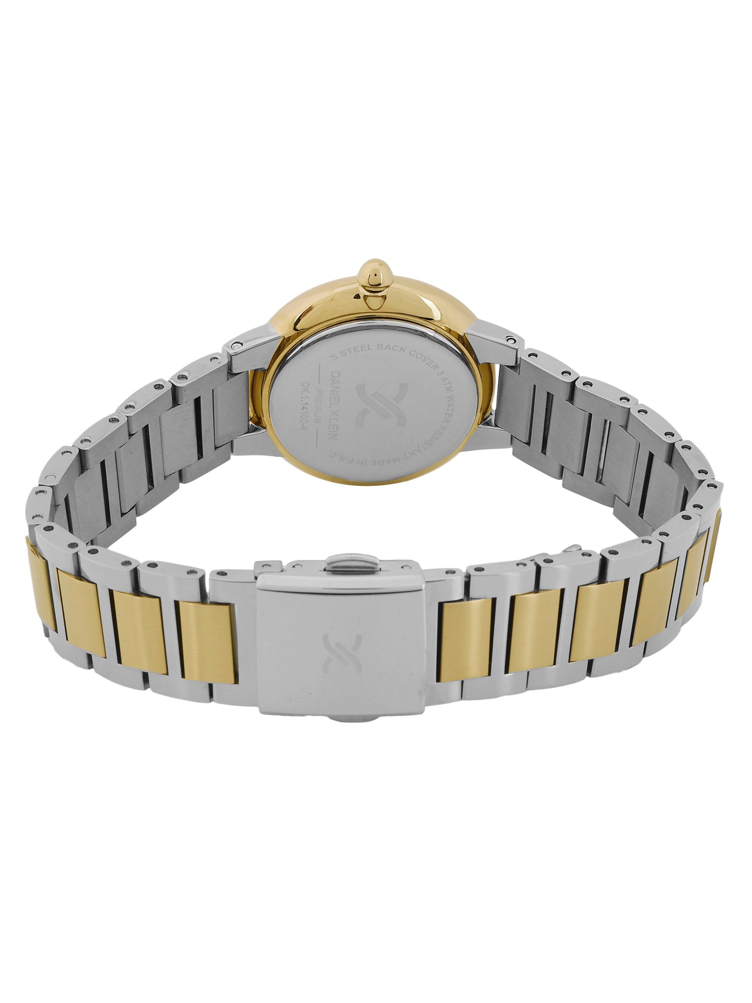 Daniel Klein Silver Dial Silver–Gold Strap Women’s Analog Watch DK.1.14100-5