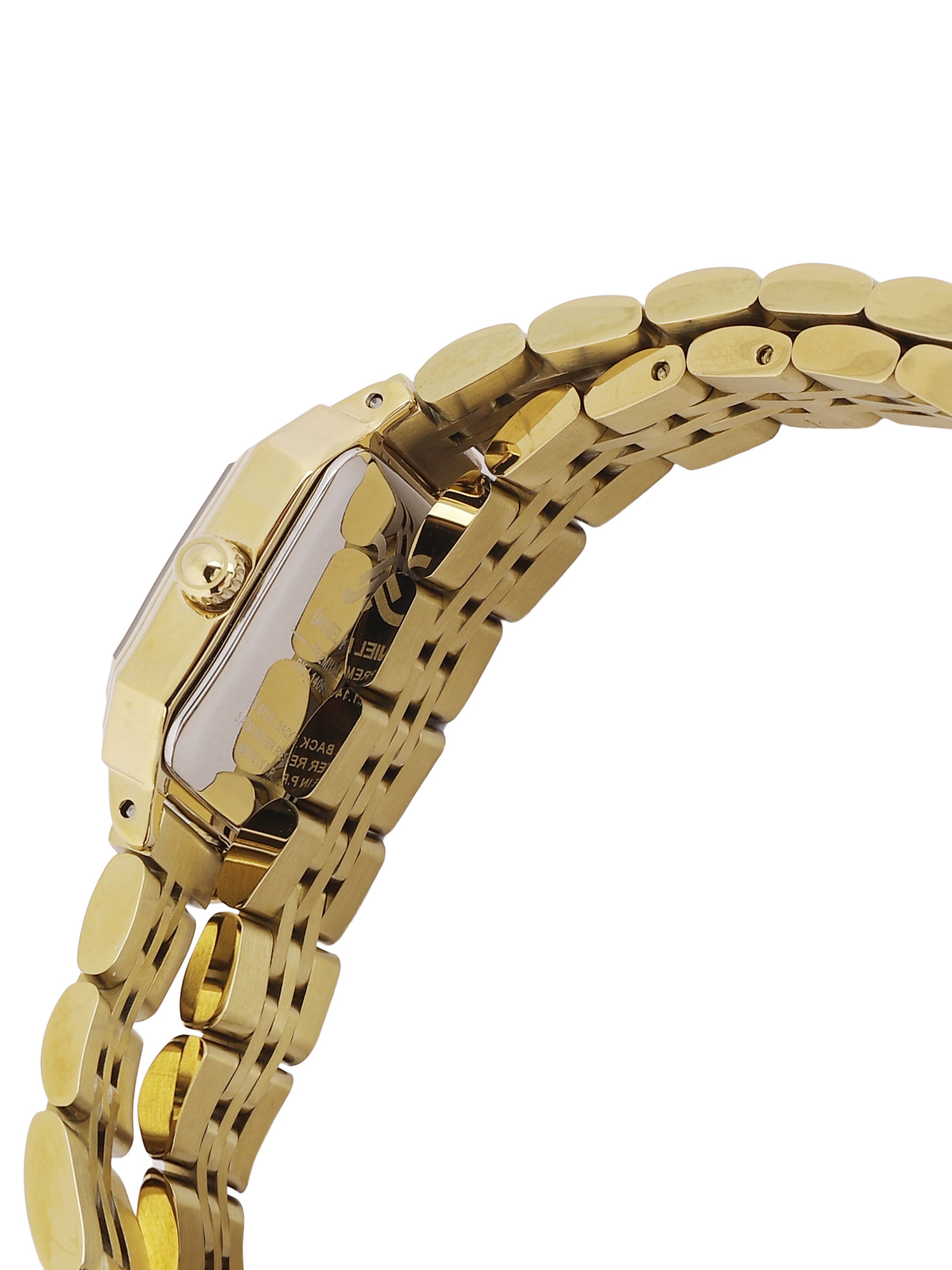 Daniel Klein Dark Green Dial Gold Strap Women’s Analog Watch DK.1.14098-3