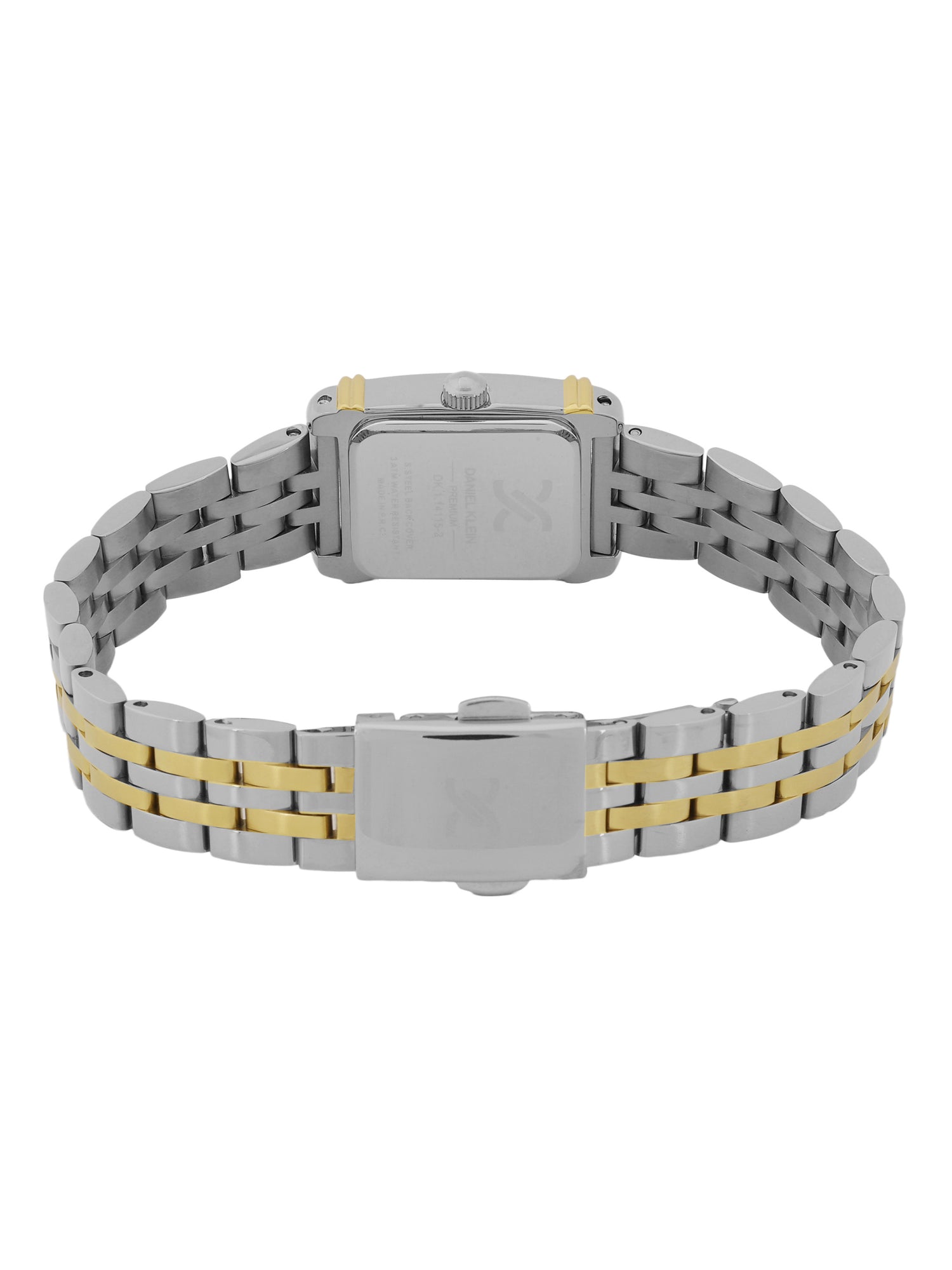 Daniel Klein Dark Green Dial Silver–Gold Strap Women’s Analog Watch DK.1.14115-4