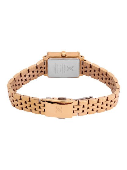 Daniel Klein Analog White Mop Round Dial Pink Rose Gold Case Pink Rose Gold Strap Quartz Water-Resistant Wrist Watch for Women Girls, Ladies DK.1.14168-5
