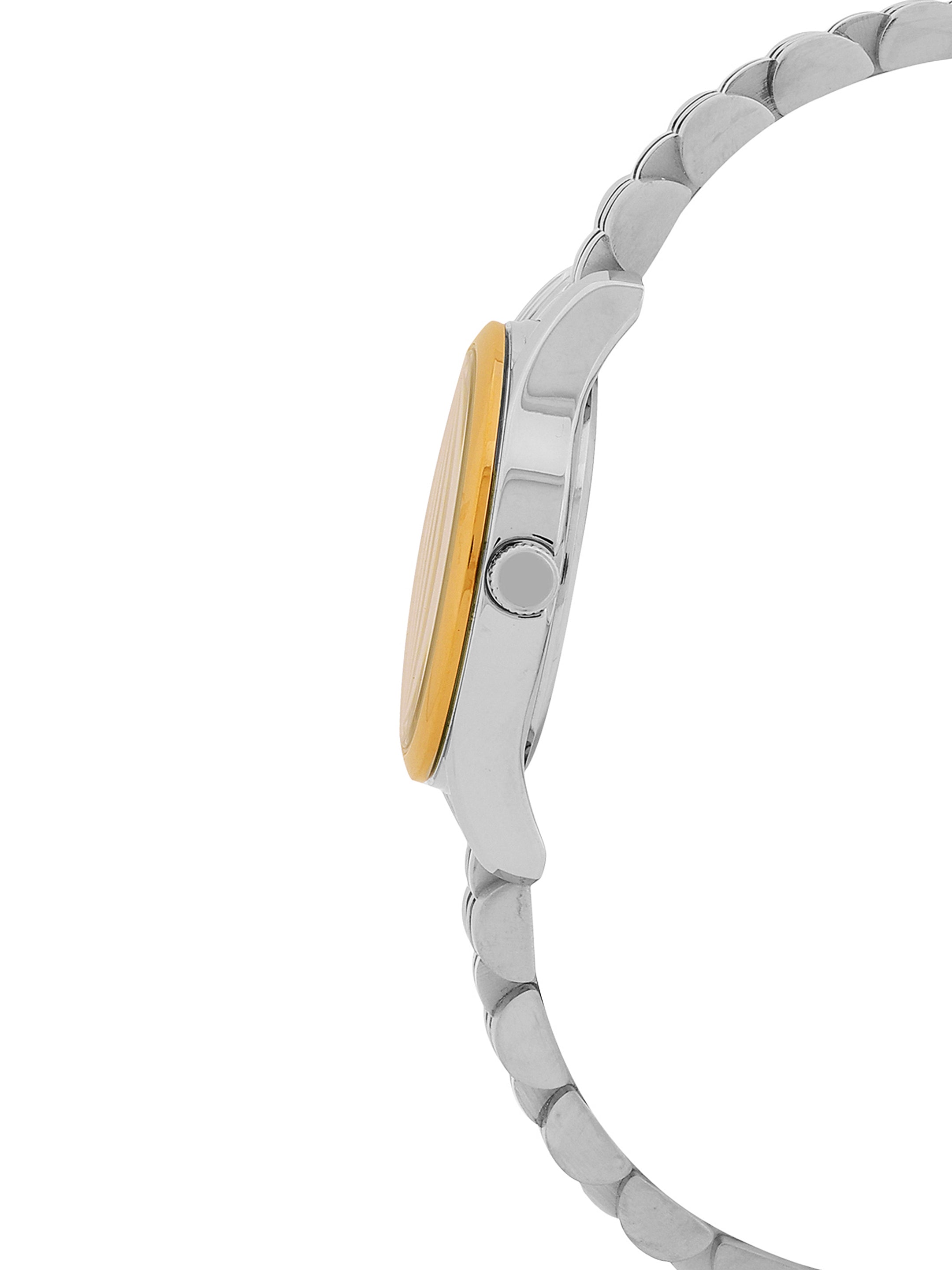 Daniel klein Premium Lady IPS/IPG White MOP Sunray Dial Stone Stainless Steel Watch DK.1.13914-4