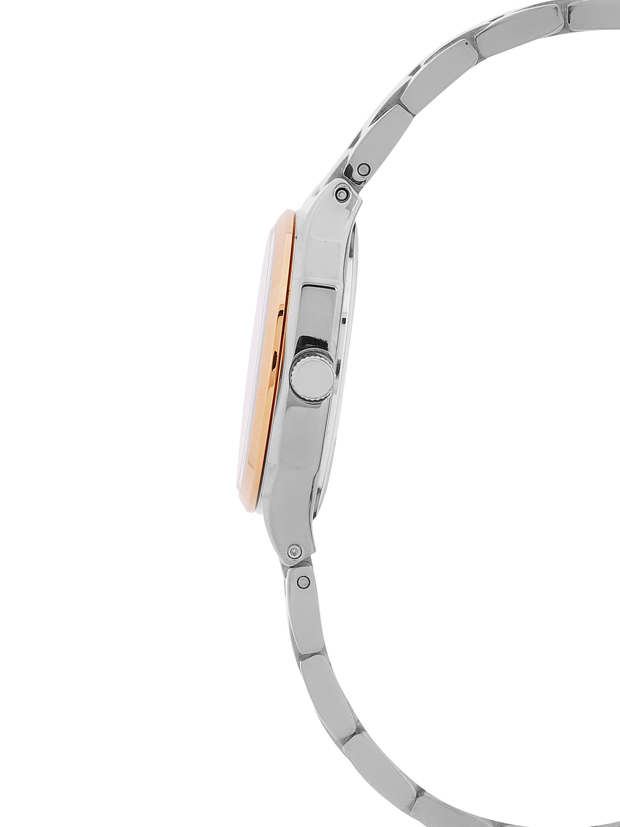 Daniel klein Premium Lady IPS/IP Pink R.Gold Warm Grey Sunray Dial Stone Stainless Steel Watch DK.1.13916-6