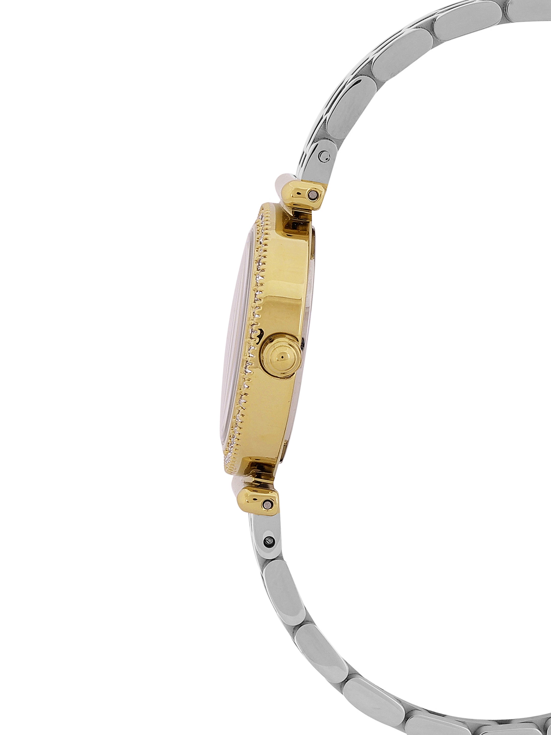 Daniel klein IPG Silver Sunray Dial Stone Watch for Women DK.1.13948-3