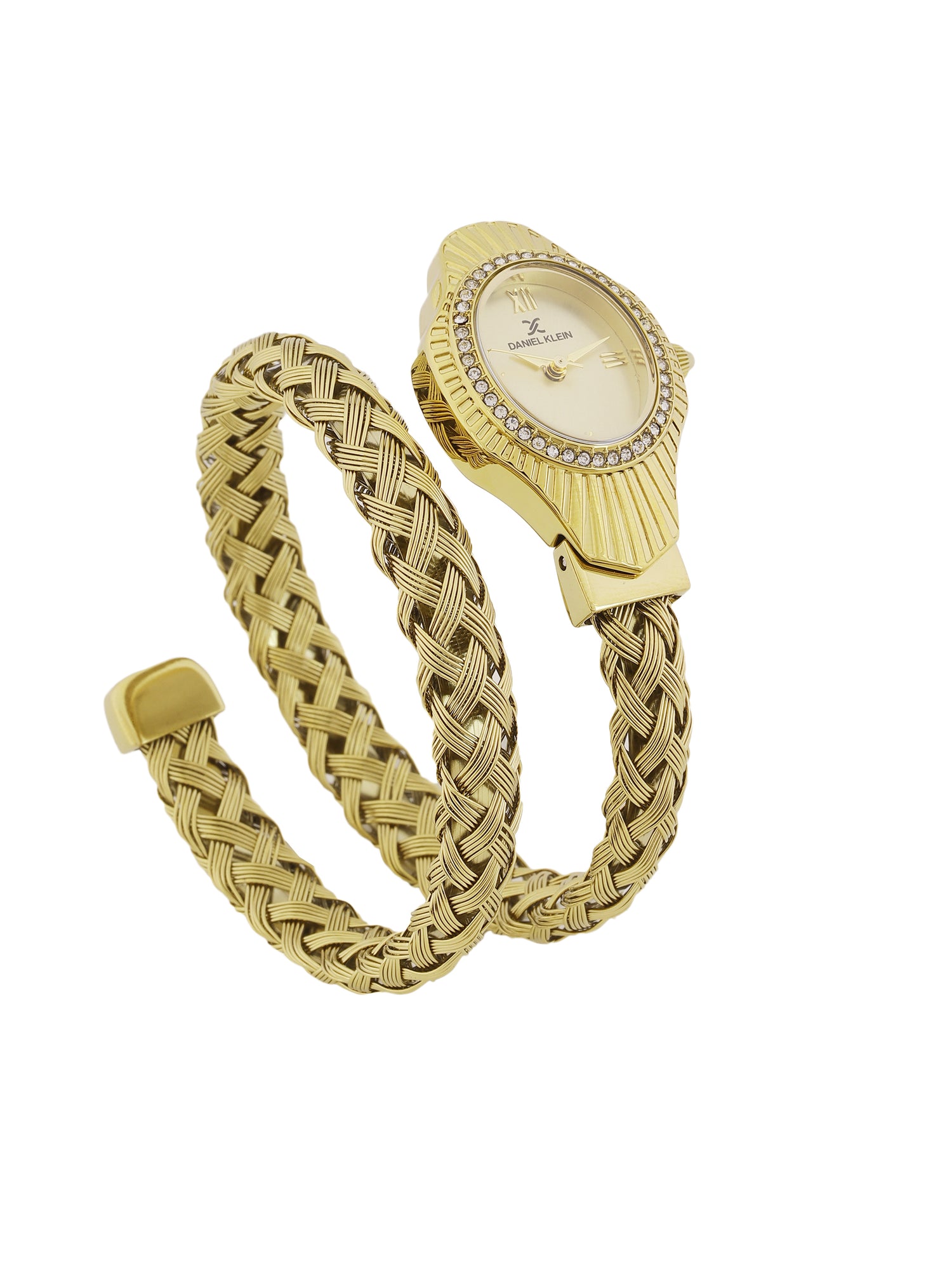 Daniel Klein Gold Dial Gold Strap Women’s Analog Watch DK.1.14121-2