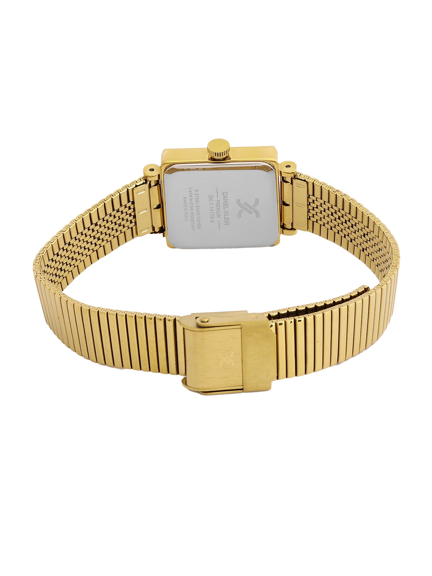Daniel Klein Analog Dark Green Round Dial Gold Case Gold Strap Quartz Water-Resistant Wrist Watch for Women Girls, Ladies DK.1.14179-5