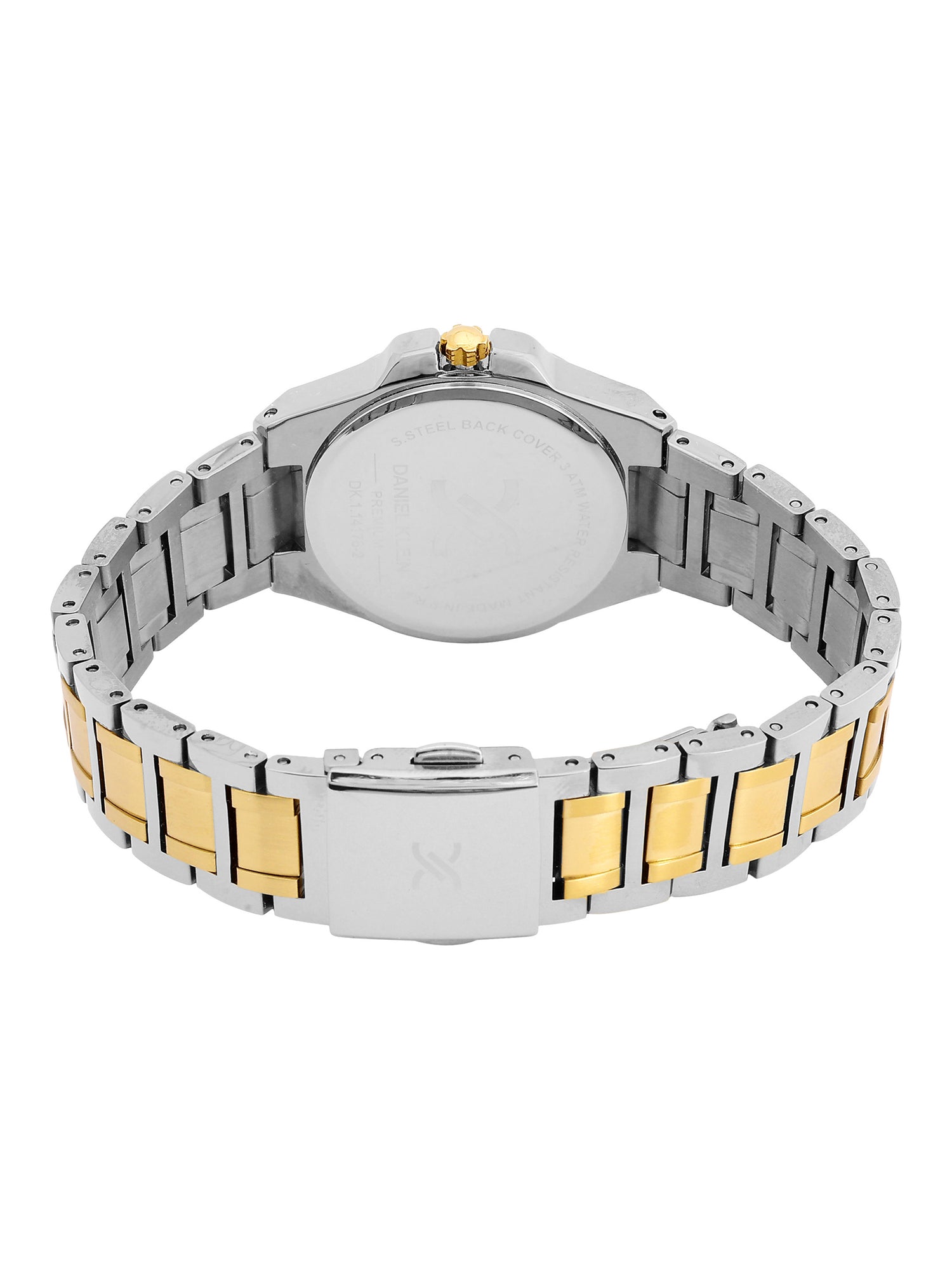 Daniel Klein Analog Dark Green Round Dial Silver and Gold Case Silver and Gold Strap Quartz Water-Resistant Wrist Watch for Women Girls, Ladies DK.1.14176-4