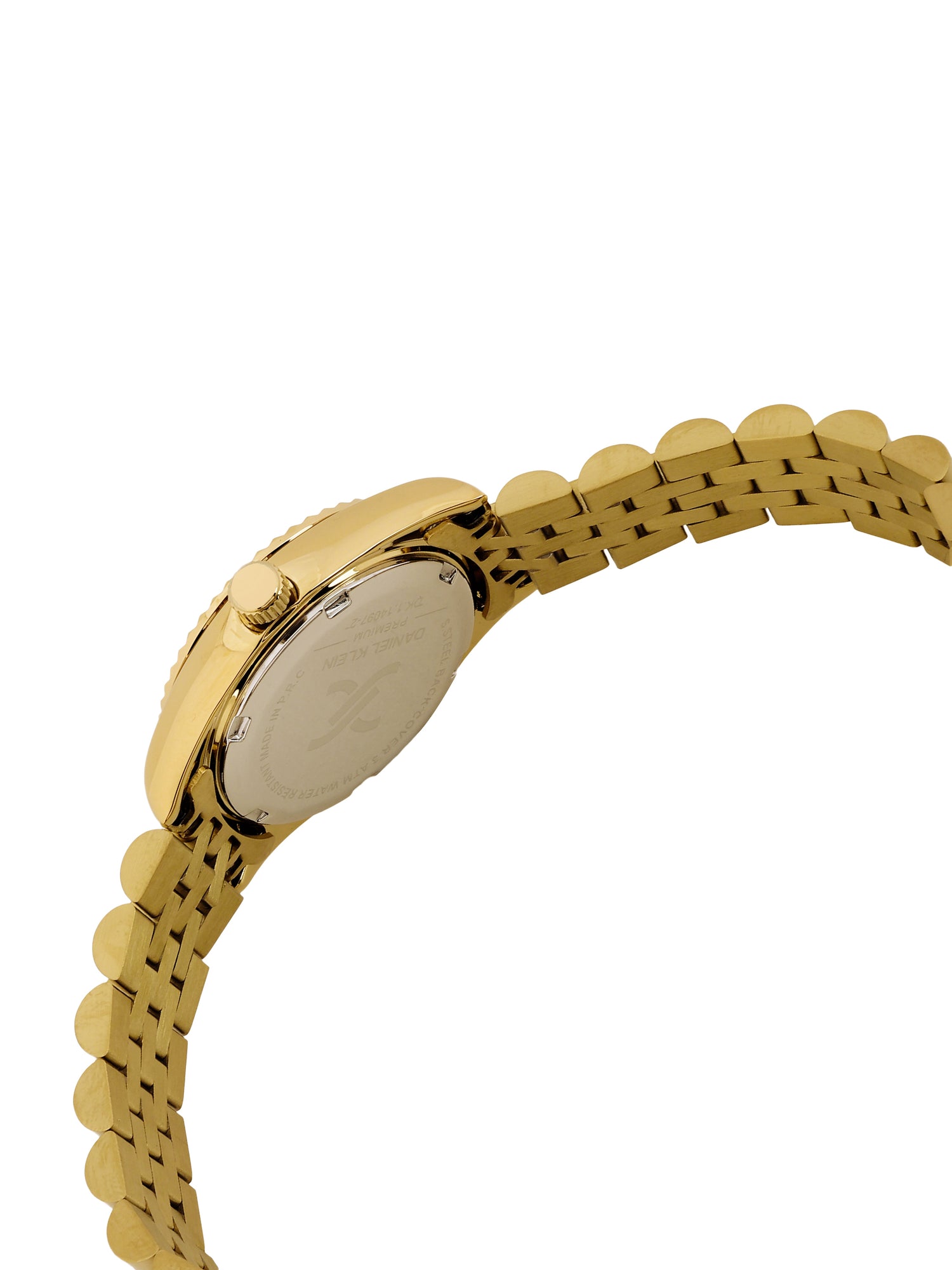 Daniel Klein Silver Dial Gold Strap Women’s Analog Watch DK.1.14097-2