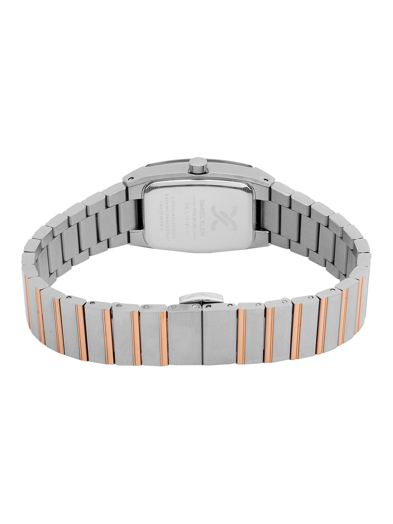 Daniel Klein Analog Silver Round Dial Silver/Rose Gold Case Silver and Rose Gold Strap Quartz Water-Resistant Wrist Watch for Women Girls, Ladies DK.1.14191-6