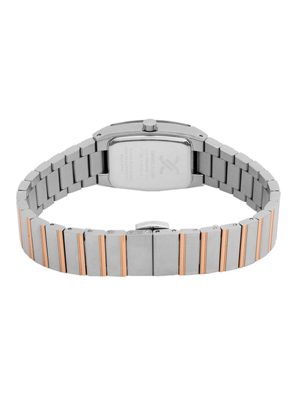 Daniel Klein Analog Silver Round Dial Silver/Rose Gold Case Silver and Rose Gold Strap Quartz Water-Resistant Wrist Watch for Women Girls, Ladies DK.1.14191-6