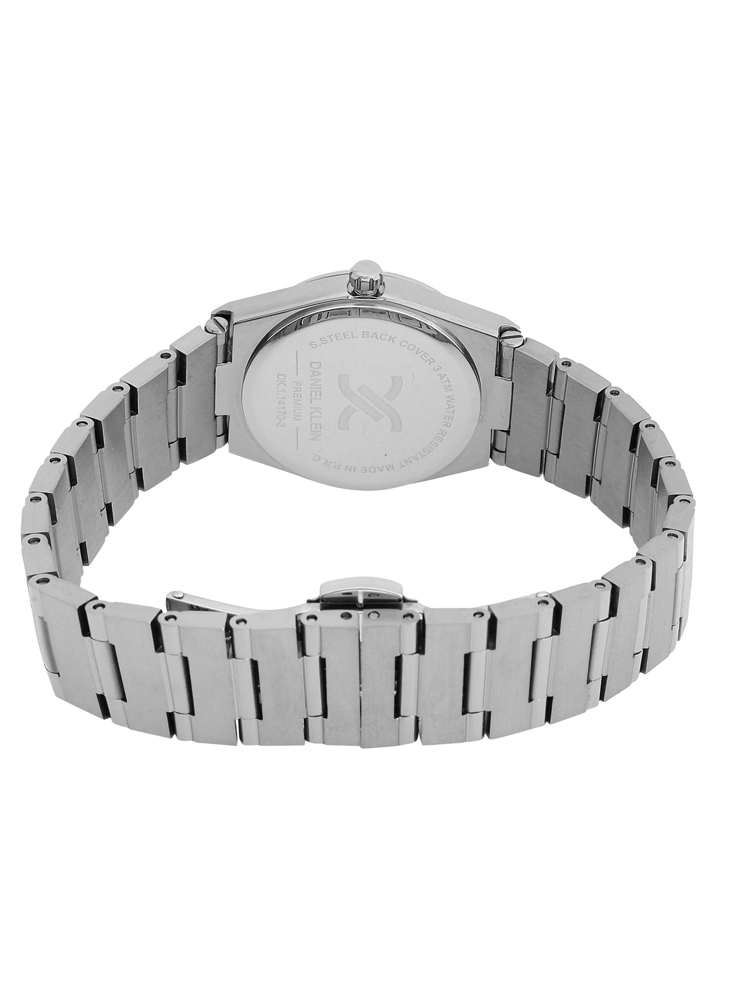 Daniel Klein Analog Blue Round Dial Silver Case Silver Strap Quartz Water-Resistant Wrist Watch for Women Girls, Ladies DK.1.14170-2