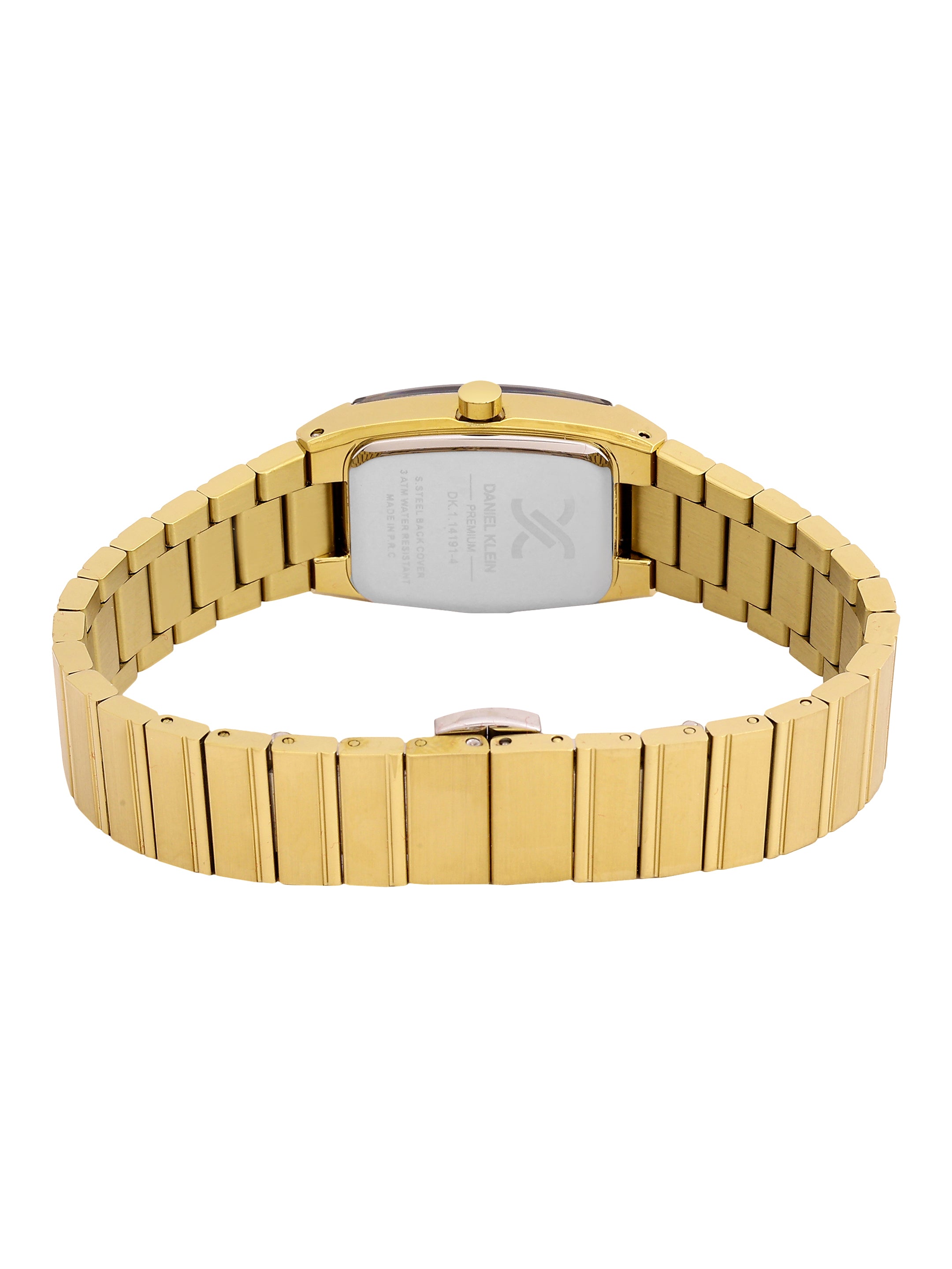 Daniel Klein Analog Dark Green Round Dial Gold/Dark Green Case Gold Strap Quartz Water-Resistant Wrist Watch for Women Girls, Ladies DK.1.14191-3