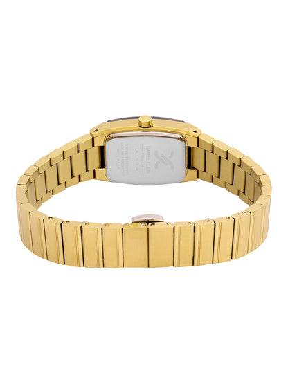 Daniel Klein Analog Dark Green Round Dial Gold/Dark Green Case Gold Strap Quartz Water-Resistant Wrist Watch for Women Girls, Ladies DK.1.14191-3