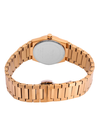 Daniel Klein Analog L.R.Gold Round Dial Pink Rose Gold Case Pink Rose Gold Strap Quartz Water-Resistant Wrist Watch for Women Girls, Ladies DK.1.14177-6