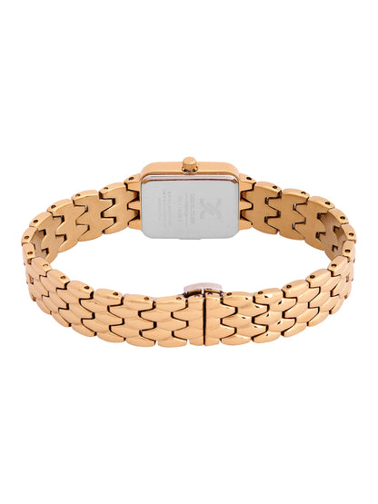Daniel Klein Analog L.R.Gold Round Dial Pink Rose Gold Case Pink Rose Gold Strap Quartz Water-Resistant Wrist Watch for Women Girls, Ladies DK.1.14158-5
