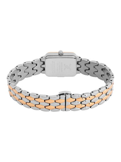 Daniel Klein Analog Silver Round Dial Silver and Rose Gold Case Silver and Rose Gold Strap Quartz Water-Resistant Wrist Watch for Women Girls, Ladies DK.1.14158-6