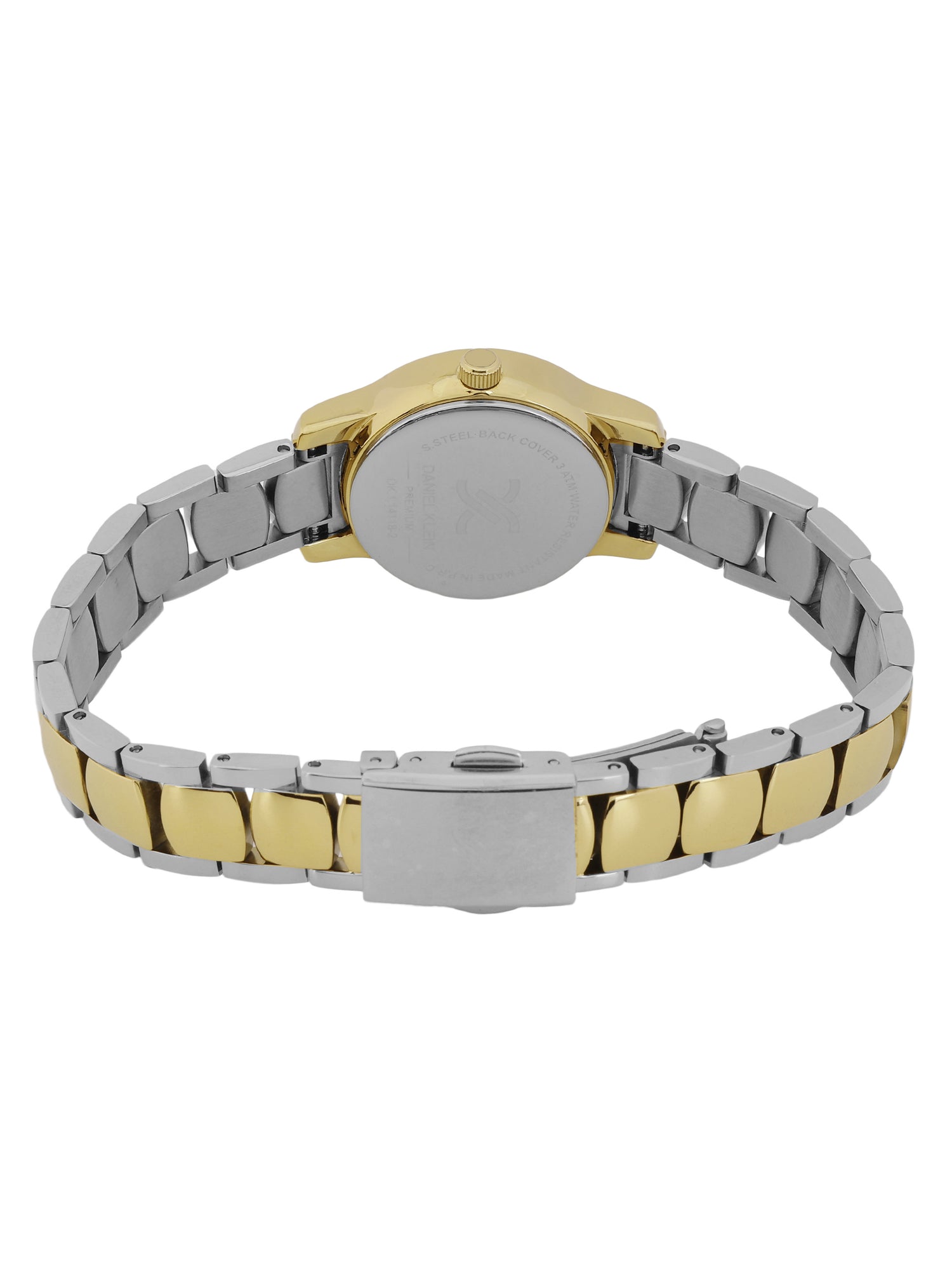 Daniel Klein Silver Dial Silver–Gold Strap Women’s Analog Watch DK.1.14118-4