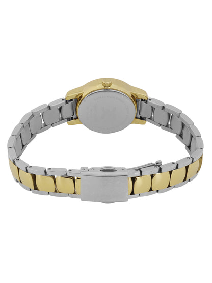 Daniel Klein Silver Dial Silver–Gold Strap Women’s Analog Watch DK.1.14118-4