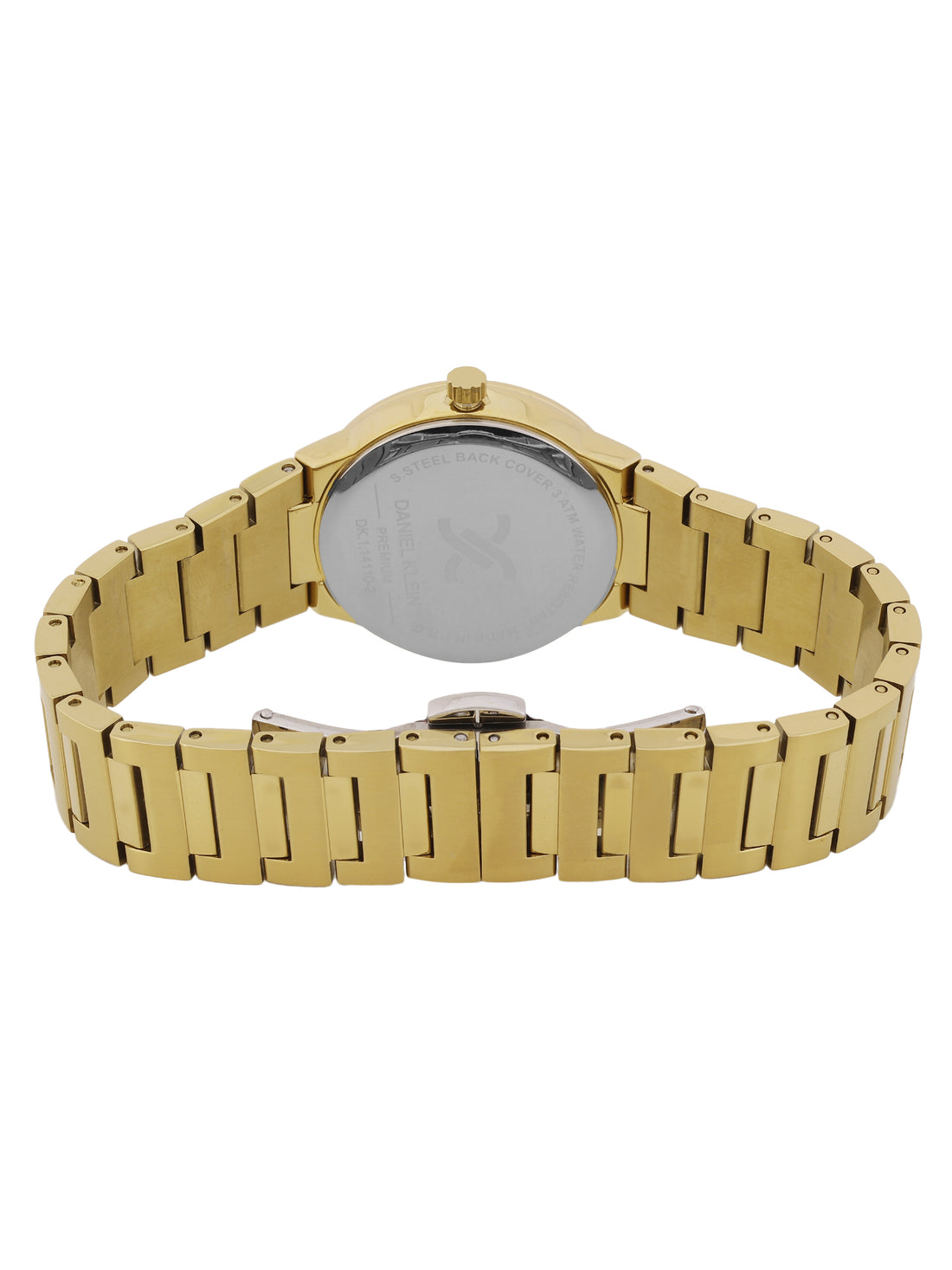 Daniel Klein Silver Dial Gold Strap Women’s Analog Watch DK.1.14110-2
