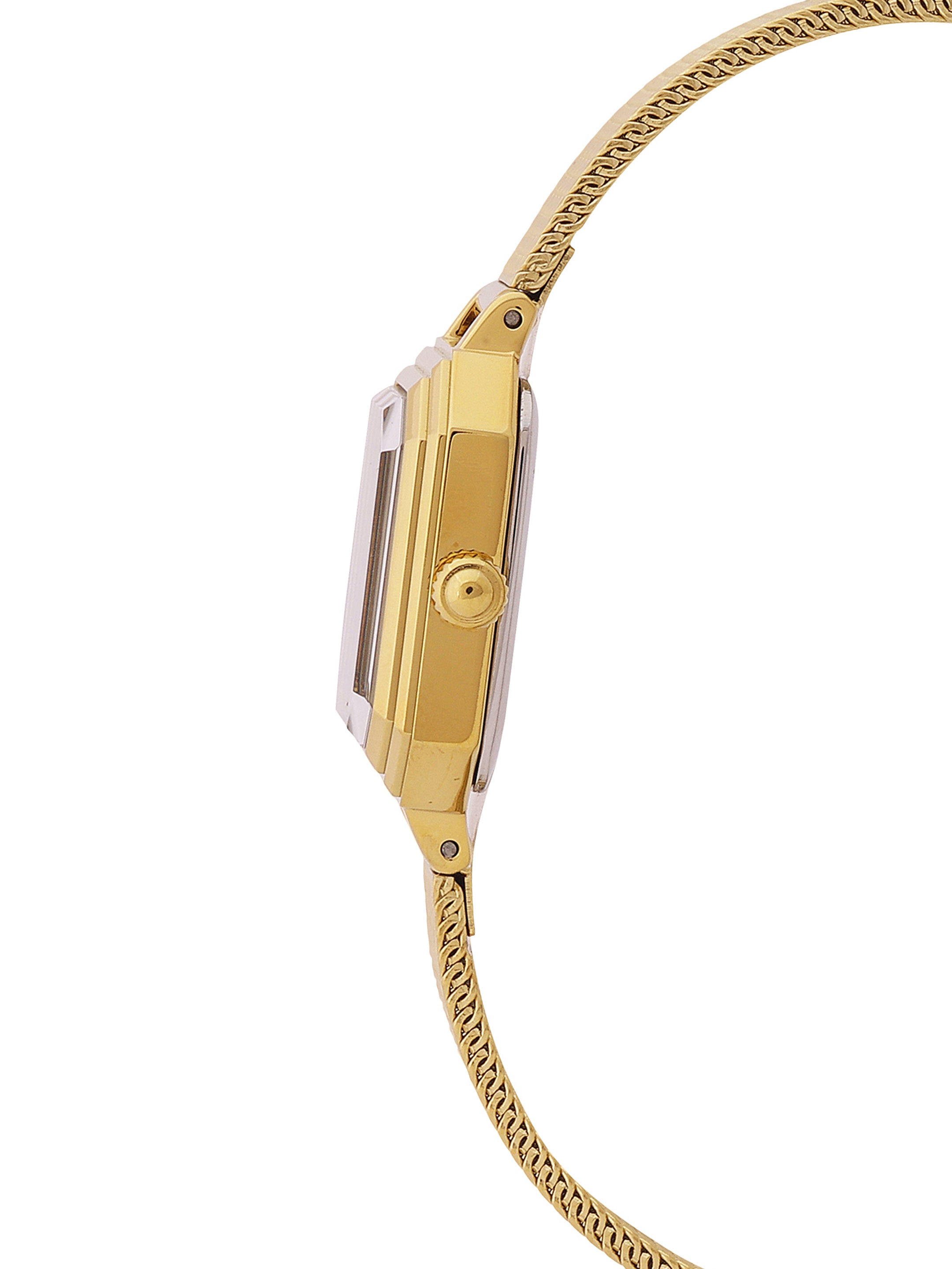 Daniel klein Premium Lady Dark Green Sunray Dial Gold Mesh Watch DK.1.13945-5