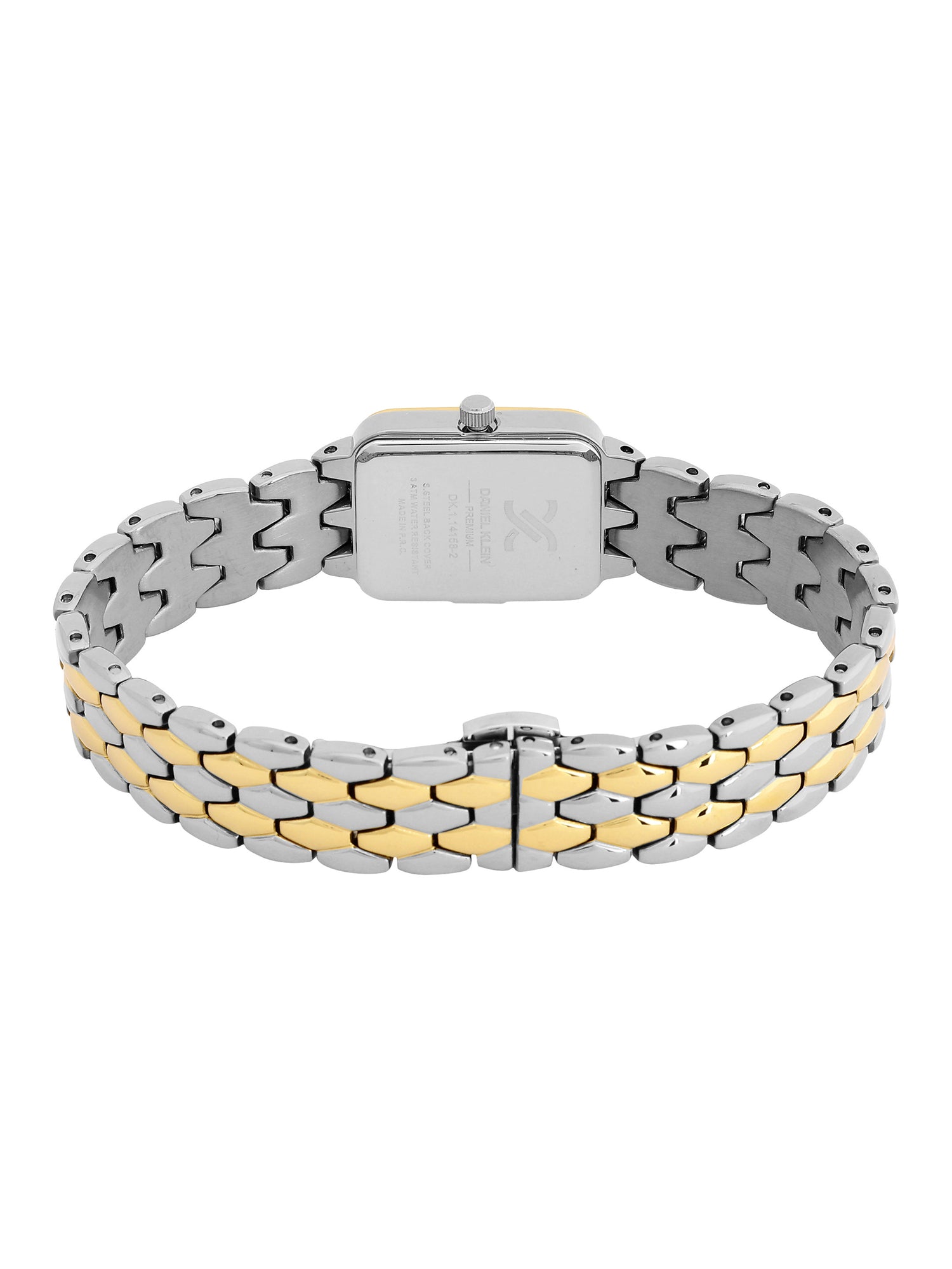 Daniel Klein Analog Dark Green Round Dial Silver and Gold Case Silver and Gold Strap Quartz Water-Resistant Wrist Watch for Women Girls, Ladies DK.1.14158-4