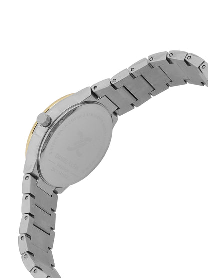 Daniel Klein Dark Green Dial Silver–Gold Strap Women’s Analog Watch DK.1.14110-4