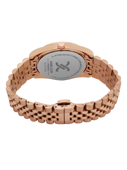 &quot;Daniel Klein Women’s Rose Gold Bracelet Watch – Bold Black Dial, Premium Look &quot;