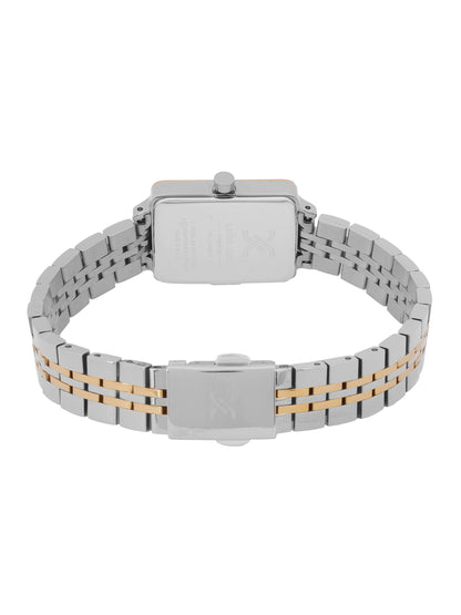 Daniel Klein Rose Gold Silver Sunray Dial Stainless Steel Strap Women’s Watch DK.1.14055-6