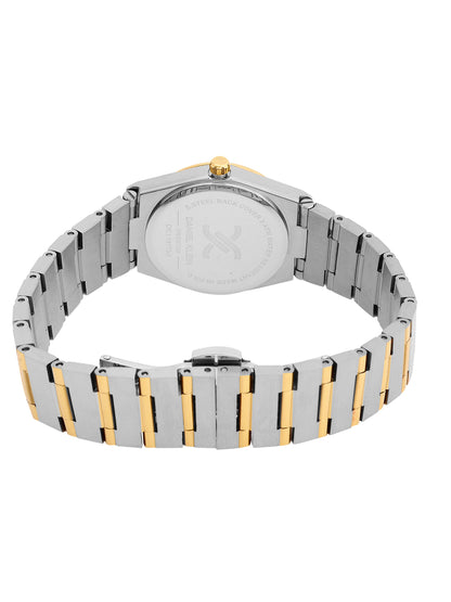 Daniel Klein Analog Dark Green Round Dial Silver and Gold Case Silver and Gold Strap Quartz Water-Resistant Wrist Watch for Women Girls, Ladies DK.1.14170-5