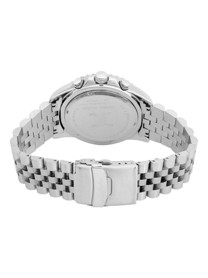 Daniel Klein Analog Silver Round Dial Silver Case Silver Strap Quartz Water-Resistant Wrist Watch for Men Boys DK.1.14243-1