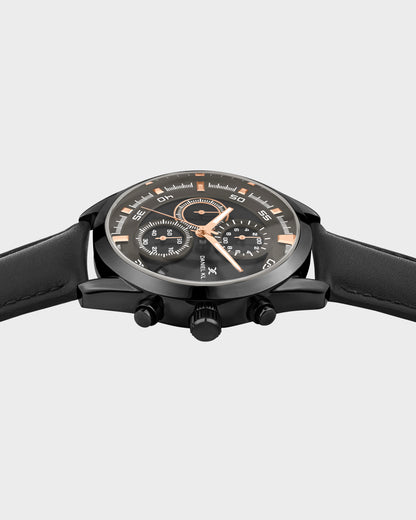 Grey Dial with leather strap watch for men - DK.1.14291-3