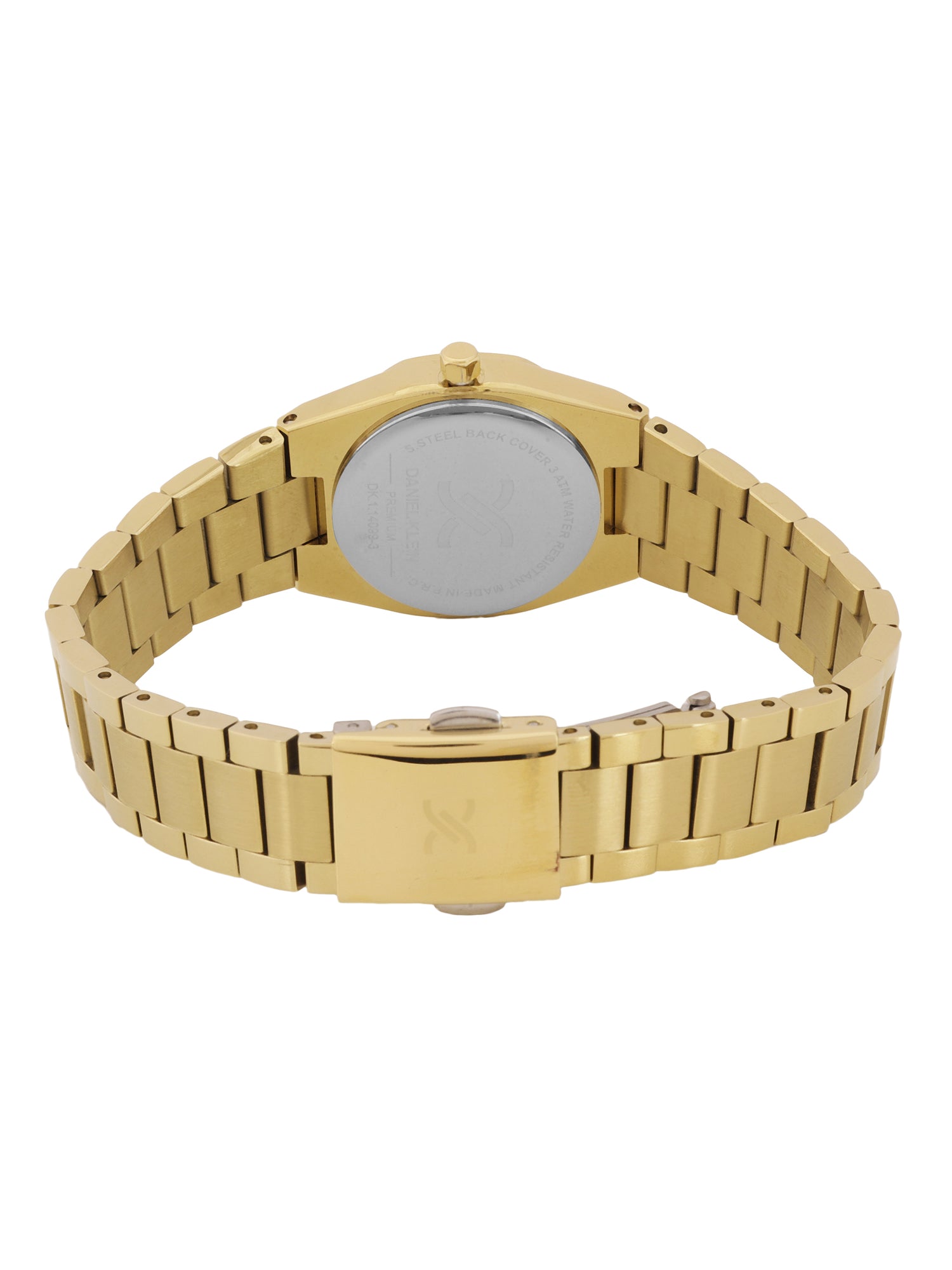 Daniel Klein Silver Dial Gold Strap Women’s Analog Watch DK.1.14099-3