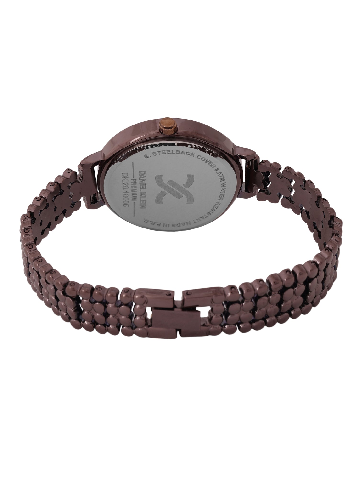 &quot;Daniel Klein Women’s Brown Bracelet Watch – Elegant Silver Dial, Classic Design &quot;