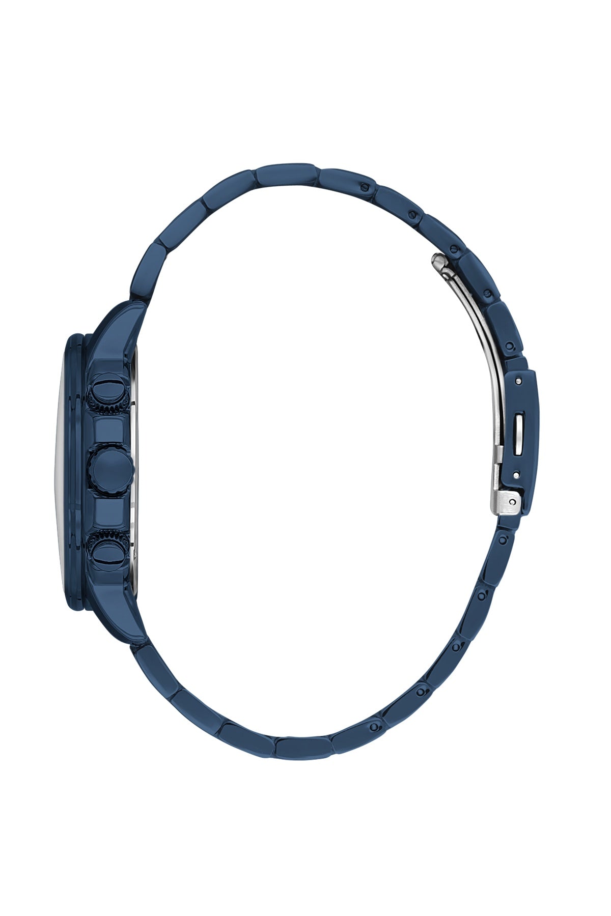 Men Navy Blue Dial Blue Multifunction Analogue Watch