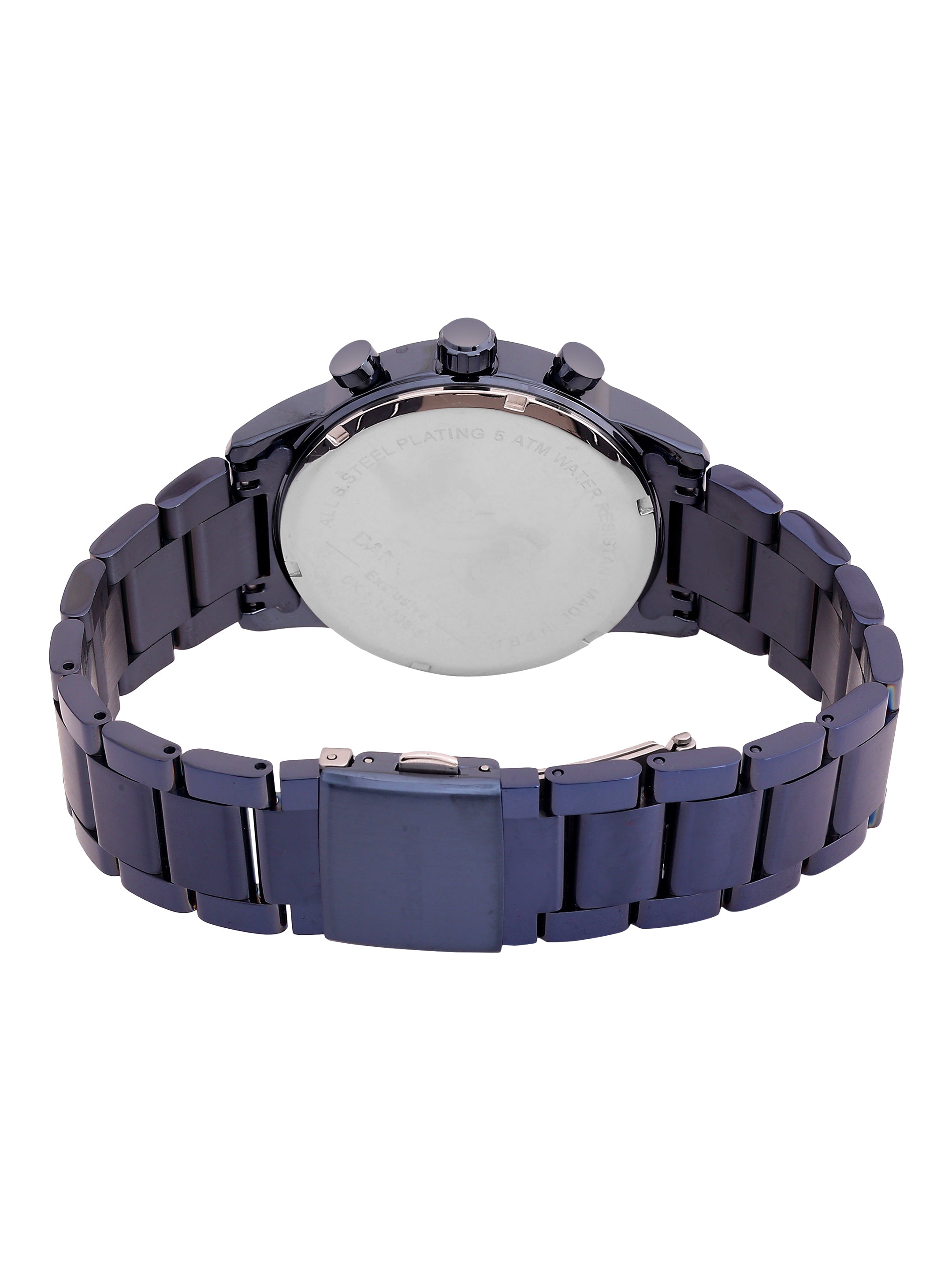Daniel Klein Analog Blue Round Dial Blue Case Blue Strap Quartz Water-Resistant Wrist Watch for Men Boys DK.1.14238-5
