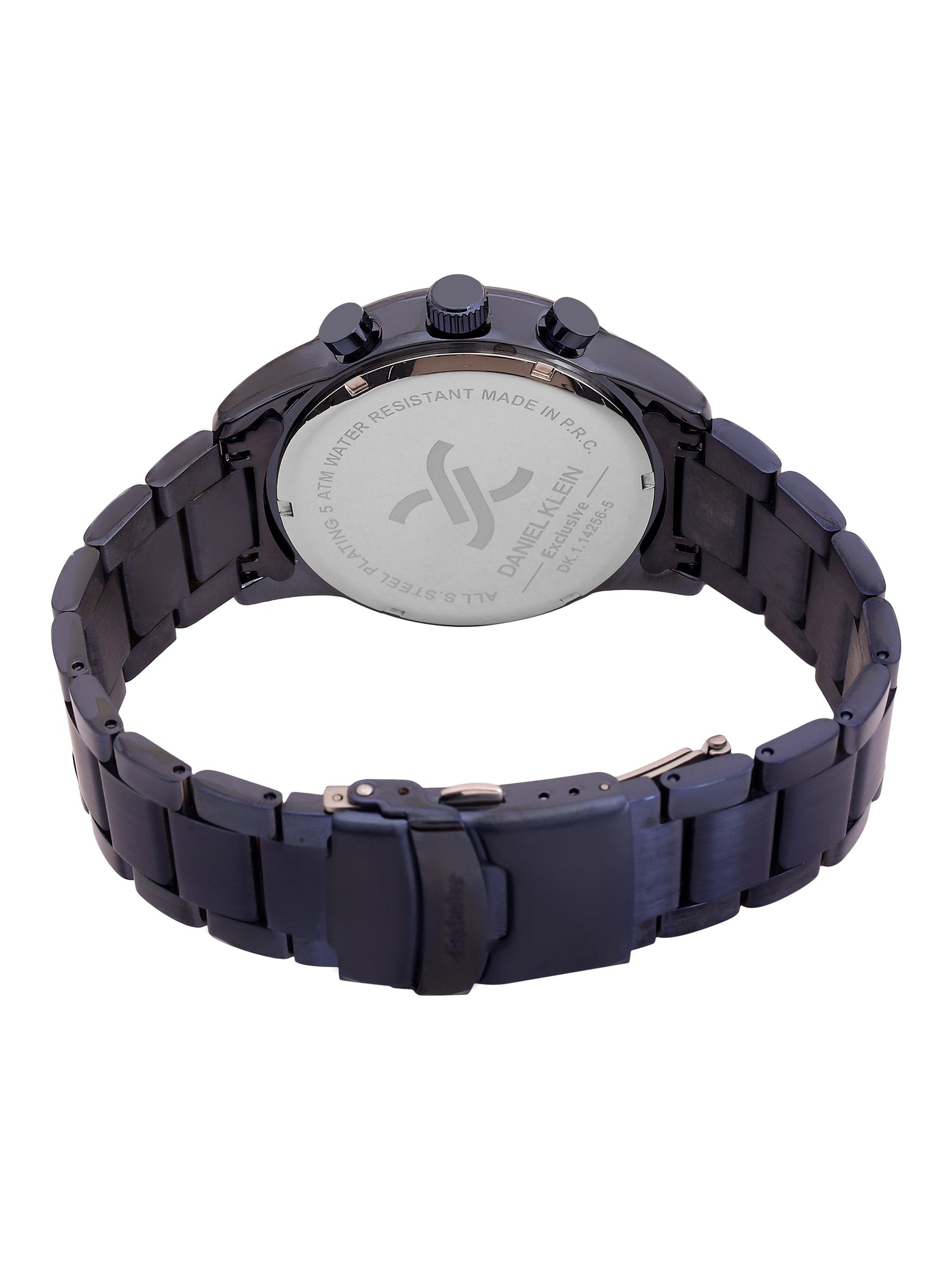 Daniel Klein Analog Blue Round Dial Blue Case Blue Strap Quartz Water-Resistant Wrist Watch for Men Boys DK.1.14256-5
