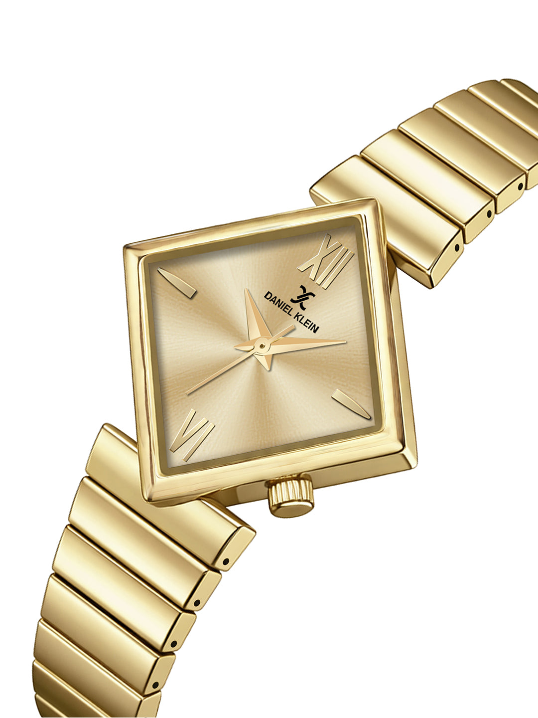 Daniel Klein Women Analog Watch | Gold Case | Gold Dial | Gold Strap | 30 mm | Water Resistant 3 ATM | DK.20.10010-1