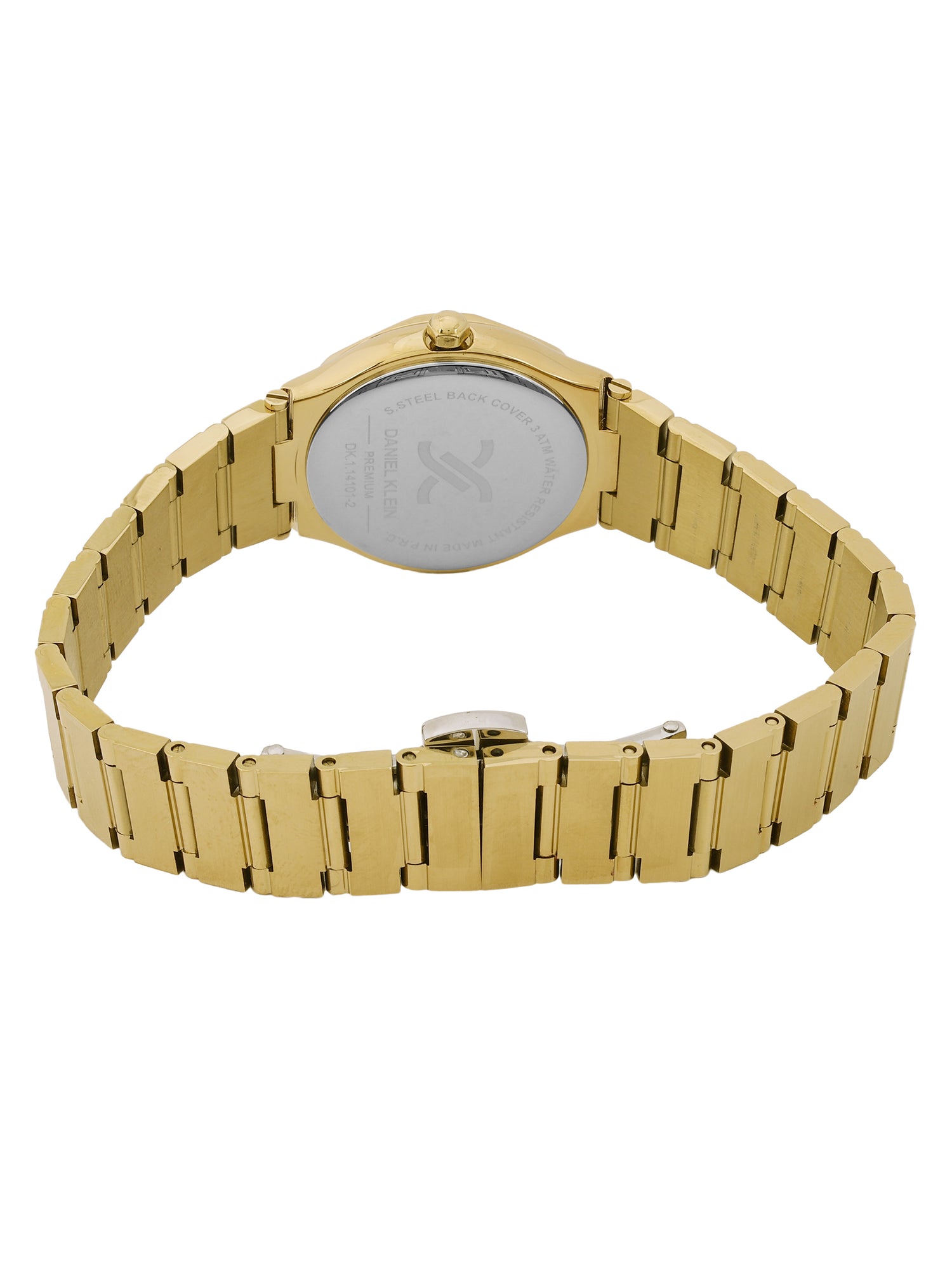 Daniel Klein Light Champagne Dial Gold Strap Women’s Analog Watch DK.1.14101-2