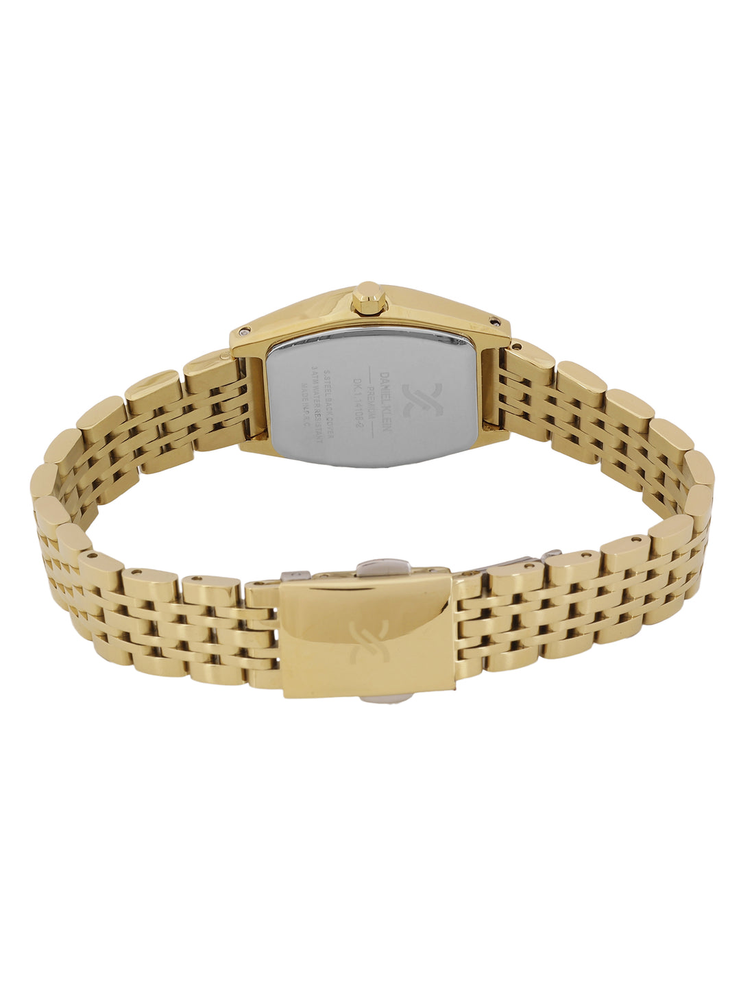 Daniel Klein Silver Dial Gold Strap Women’s Analog Watch DK.1.14106-2