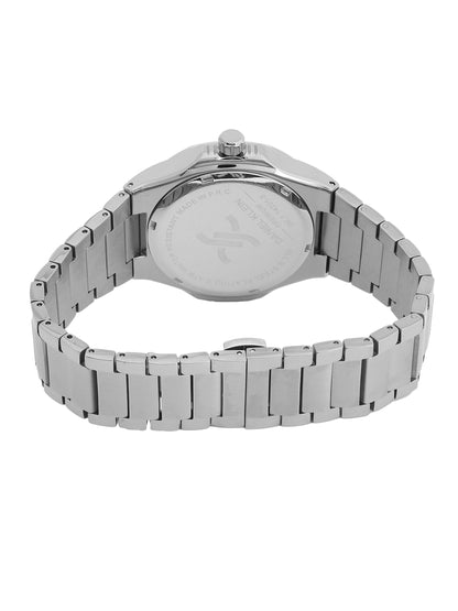 Daniel Klein Analog Dark Blue Round Dial Silver Case Silver Strap Quartz Water-Resistant Wrist Watch for Men Boys DK.1.14201-3