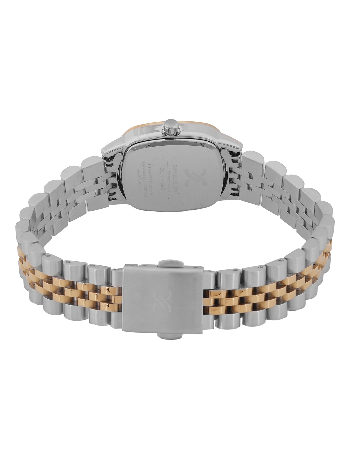 Daniel Klein Silver Dial Dual-Tone Women’s Analog Watch DK.1.14129-6