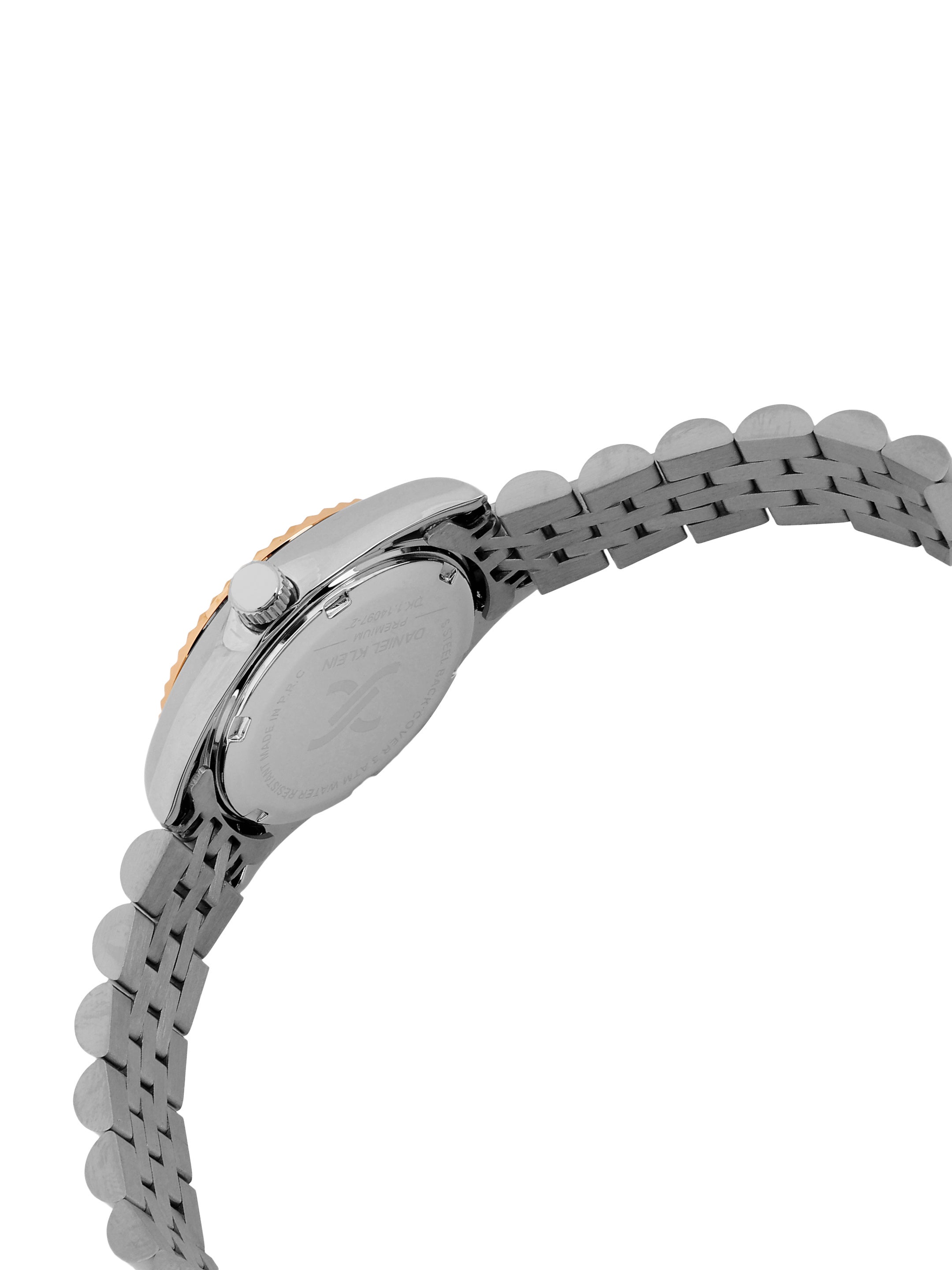 Daniel Klein Silver Dial Silver–Rose Gold Strap Women’s Analog Watch DK.1.14097-5