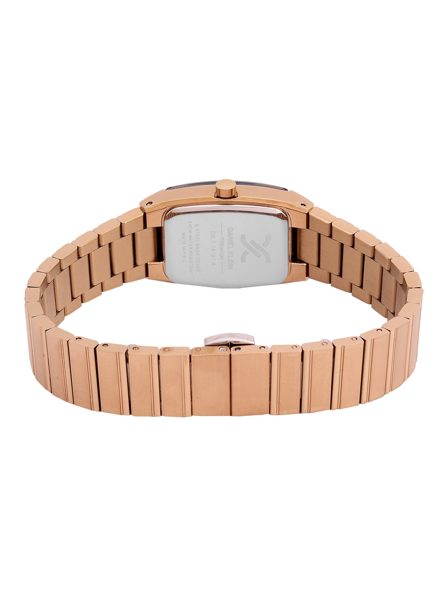 Daniel Klein Analog Blue Round Dial Pink Rose Gold/Blue Case Pink Rose Gold Strap Quartz Water-Resistant Wrist Watch for Women Girls, Ladies DK.1.14191-5