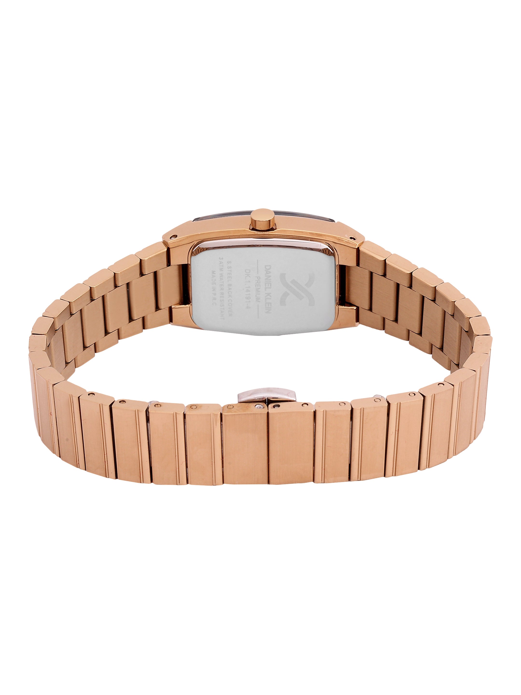 Daniel Klein Analog Blue Round Dial Pink Rose Gold/Blue Case Pink Rose Gold Strap Quartz Water-Resistant Wrist Watch for Women Girls, Ladies DK.1.14191-5