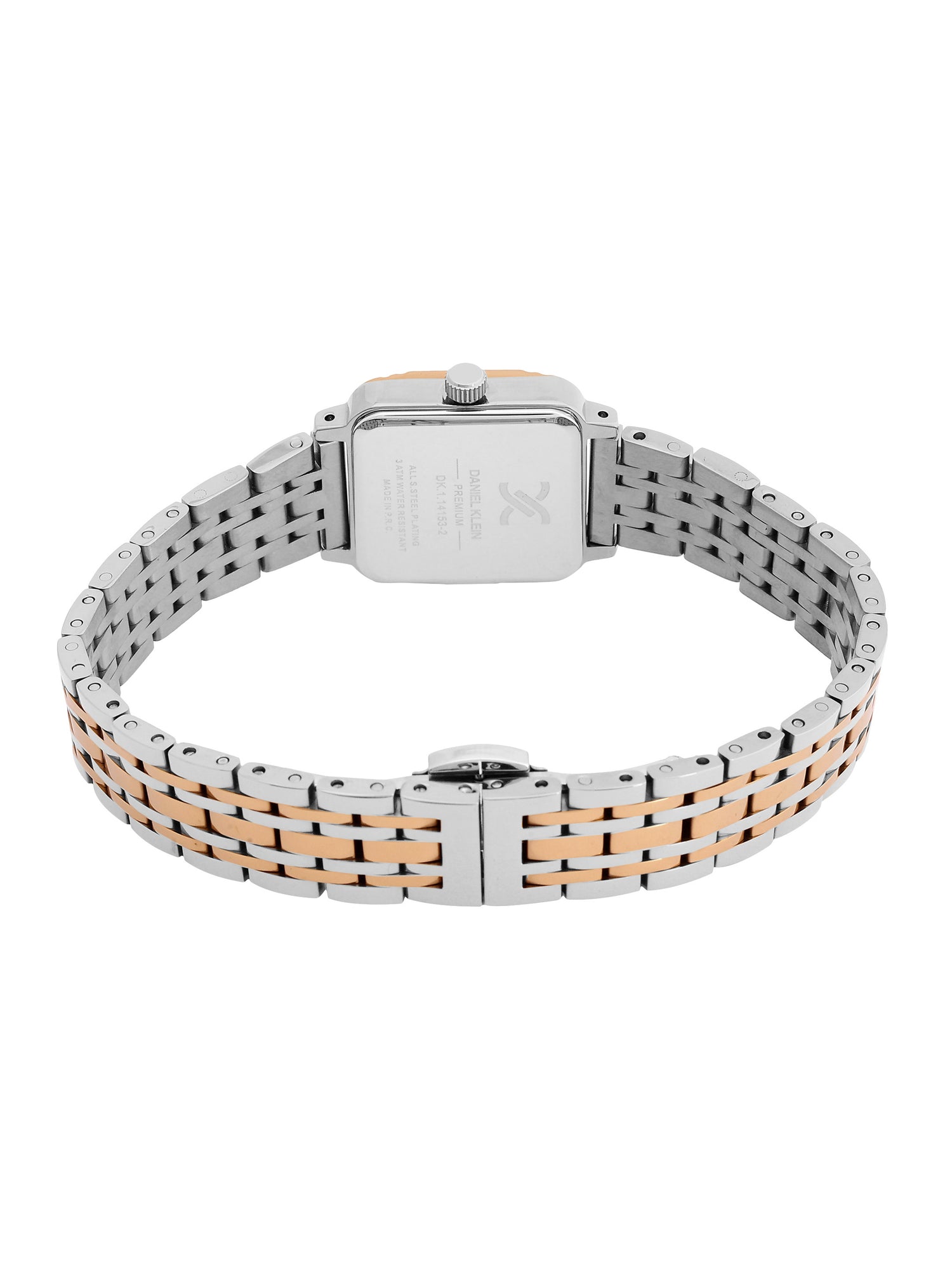 Daniel Klein Analog Silver Round Dial Silver and Rose Gold Case Silver and Rose Gold Strap Quartz Water-Resistant Wrist Watch for Women Girls, Ladies DK.1.14153-6
