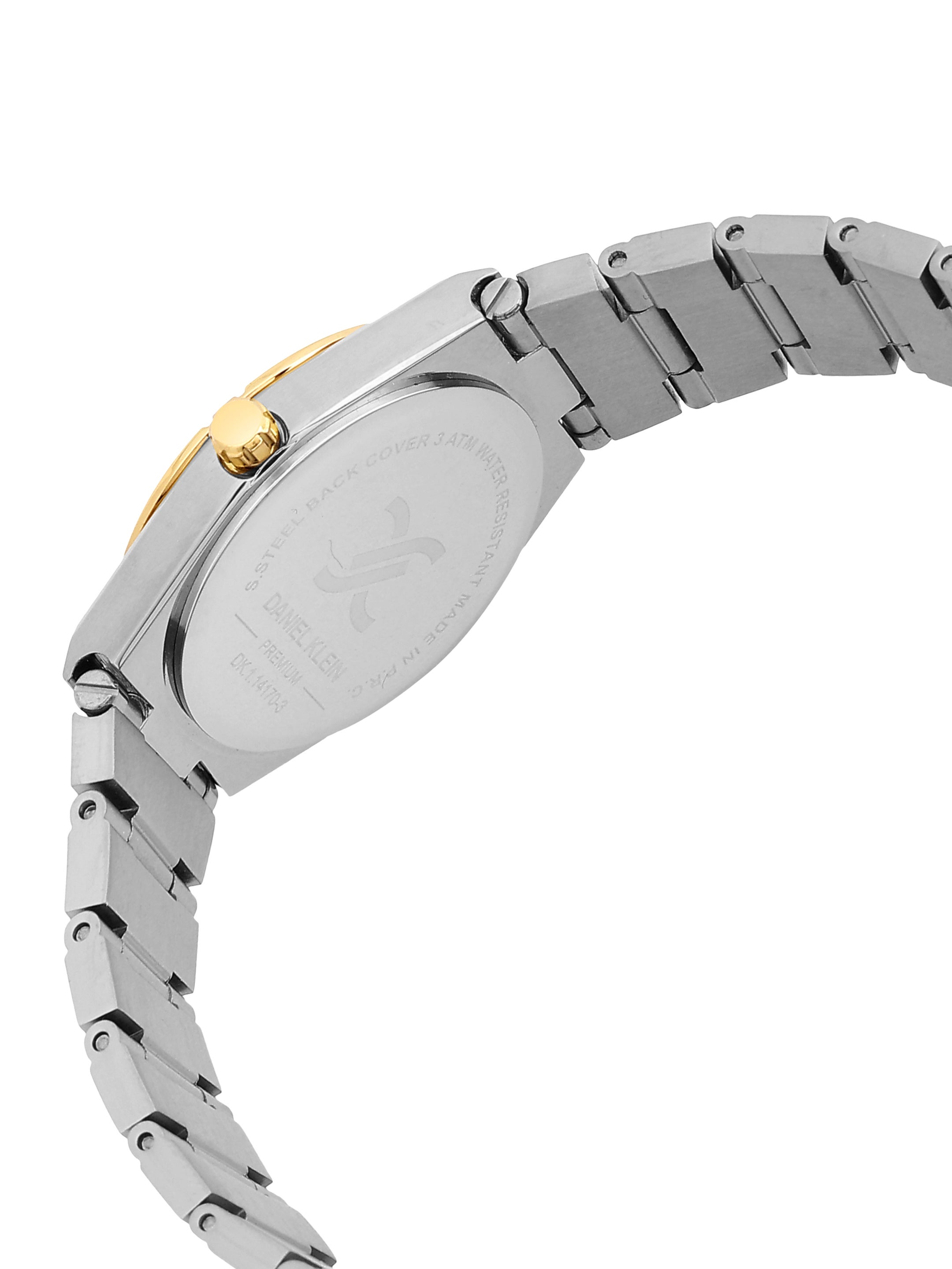 Daniel Klein Analog Dark Green Round Dial Silver and Gold Case Silver and Gold Strap Quartz Water-Resistant Wrist Watch for Women Girls, Ladies DK.1.14170-5