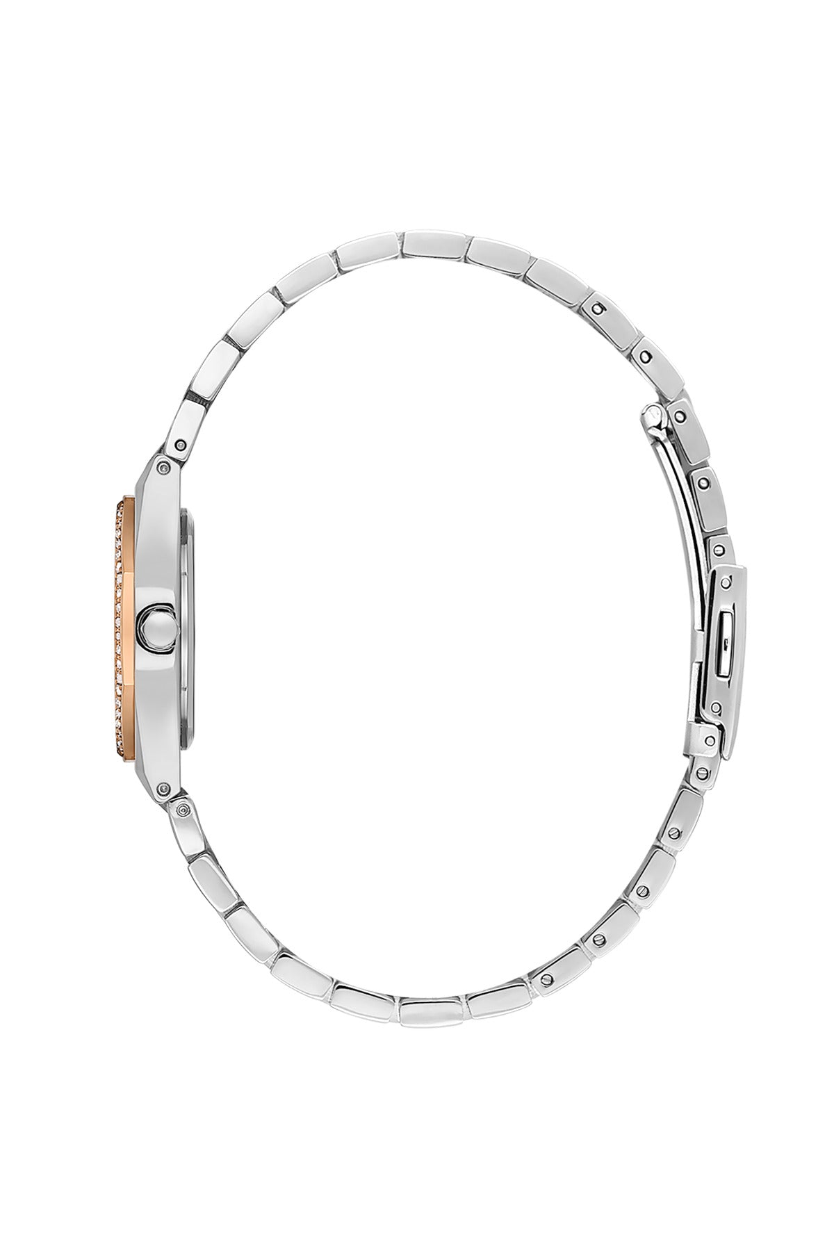Daniel Klein Silver Dial Silver–Rose Gold Strap Women’s Analog Watch DK.1.14099-6