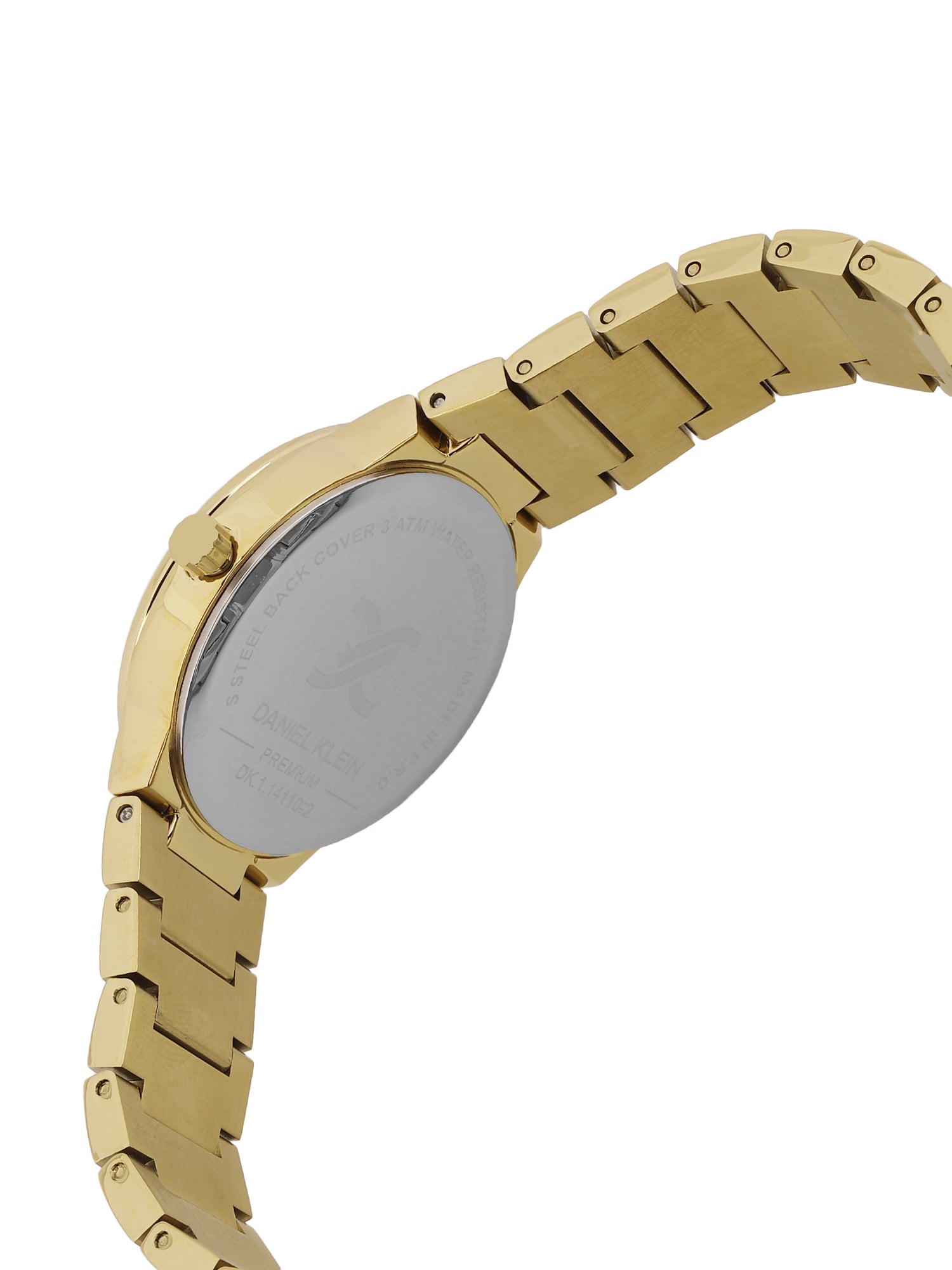 Daniel Klein Silver Dial Gold Strap Women’s Analog Watch DK.1.14110-2