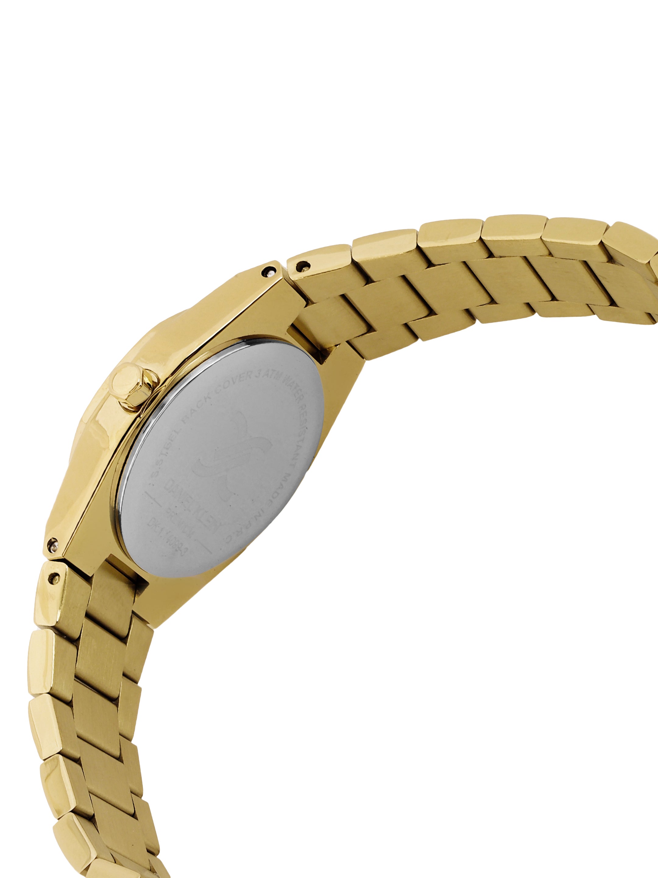 Daniel Klein Silver Dial Gold Strap Women’s Analog Watch DK.1.14099-3