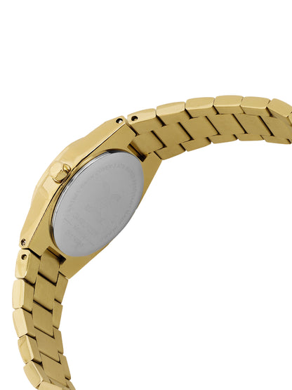 Daniel Klein Silver Dial Gold Strap Women’s Analog Watch DK.1.14099-3